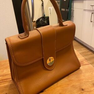 Talbots Brown Leather Satchel